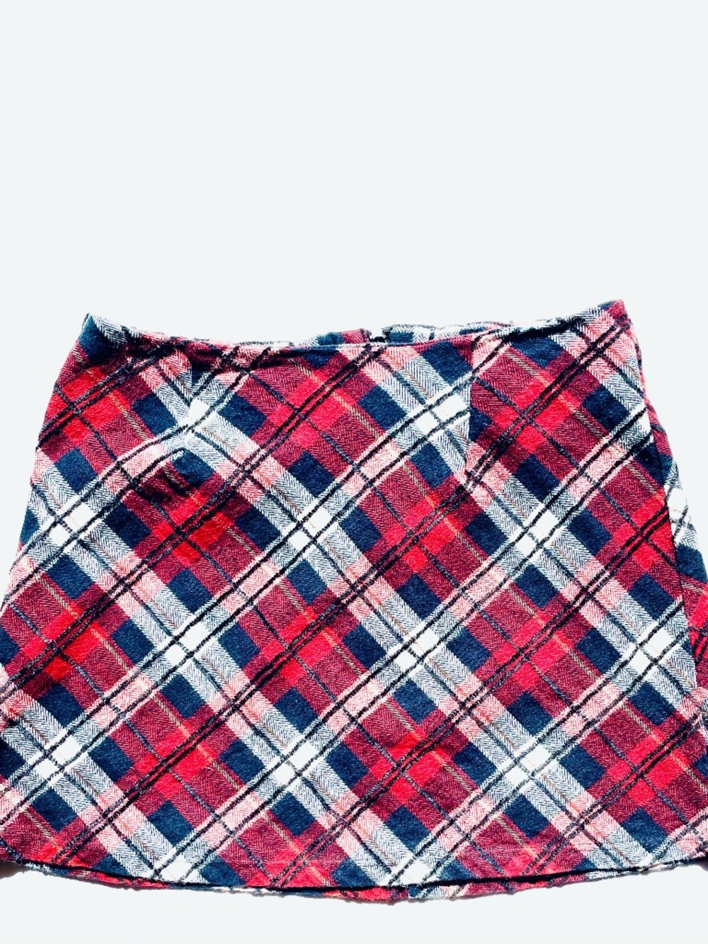 Mini Red Plaid Skirt, XS